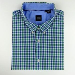 HUGO BOSS Button Down Regular Fit CHECKED LS shirt